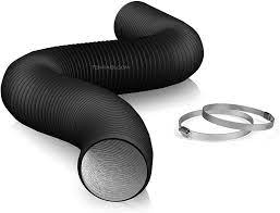 To correctly size your ductwork, you can reference the cfm sizing chart here: Terrabloom 10 Air Duct 8 Ft Long Black Flexible Ducting With 2 Clamps 4 Layer Hvac Ventilation Air Hose Great For Grow Tents Dryer Rooms House Vent Register Lines Amazon Com