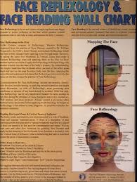 Face Reflexology Face Reading Wall Chart