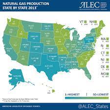 Map Natural Gas Production In The U S American Legislative Exchange Council