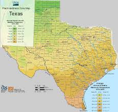 usda texas planting zones map for plant hardiness