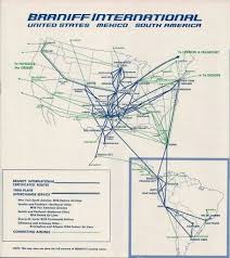 Braniff International Route Map October 1965 Route Map Vintage Airline Ads Southwest City