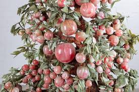 The chinese strawberry fruit is more rounded than a mulberry, which is usually elongated. Lot An Imposing Chinese Carved Hardstone Fruit Tree 20th Century