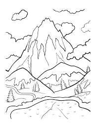 Get your kids coloring and climbing today! Colouring Page Mountain Landscape Coloringpage Ca