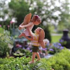Fairy Figurine Time To Fly Miniature Boy Girl Brother Sister Etsy Miniature Fairy Gardens Fairy Garden Fairy Figurines