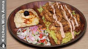 It can be served with a variety of sauces like toum, yogurt garlic sauce or tahini sauce. Shawarma Rice Platter Full Tasty Recipe Chicken Shawarma Recipe Kitchen With Amna Youtube
