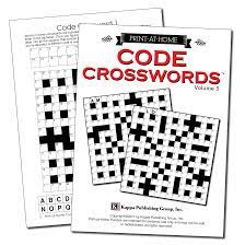 This article will explain how to obtain a printable crossword puzzle with answer key and how you can get it free. Print At Home Code Crosswords Kappa Puzzles