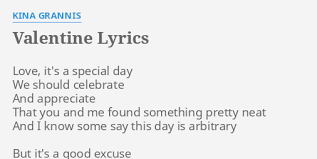 Valentine es una canción de kina grannis que se estrenó el 25 de enero de 2011, este tema está incluido dentro del disco stairwells. Valentine Lyrics By Kina Grannis Love It S A Special