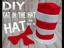 Diy Cat In The Hat Hat And Bow Youtube Diy Costumes Kids Character Costumes Diy Dr Seuss Diy Costumes
