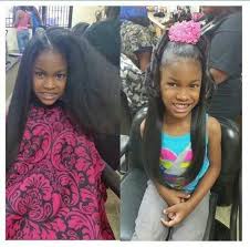 Wow This Little Girl S Hair Is Long And Natural Pressed And Straightened Out Teamnaturalhair Hair Styles Little Girl Hairstyles Natural Hair Styles