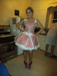 Dress I Made Entirely Out Of Plastic Bags For My Abc Bday Party Fashiongiftideasmkbags Recycled Dress Anything But Clothes Party Anything But Clothes