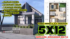 Potongan rumah 2 lantai luas tanah dan tipe modern house floor plans minimalis house house design. Model Rumah Minimalis 5x12 Komplit Dengan Anggaran Biaya Desain Rumah Minimalis