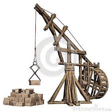 Wooden Crane And Stones Ancient Technology Library Of Alexandria Roman Architecture
