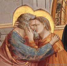 Di Bondone The Meeting Of Joachim And Anna At The Golden Gate Art Print Art Giotto Italian Paintings