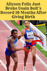 Last month, knighton broke bolt's u18 world record. Allyson Felix Just Broke Usain Bolt S Record 10 Months After Giving Birth Allyson Felix Usain Bolt Usain Bolt Record