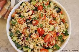 Pour over the couscous mixture and toss to combine. Israeli Couscous Salad Meals By Mavis