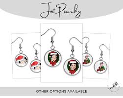 Betty Boop Christmas Americas Sweetheart Silver Jewelry Dangle Earrings  Gift Pendant Necklace Large Option Bracelet Brooch Keychain Option