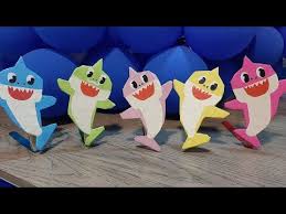 كيفية تصميم مجسم بيبي شارك لحفلات عيد الميلاد how baby shark accessories could make youtube baby shark shark character