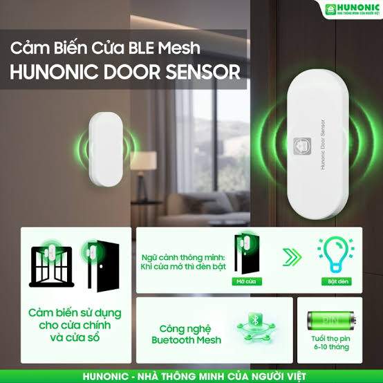Bộ cảm biến cửa BLE Mesh Hunonic Door Sensor