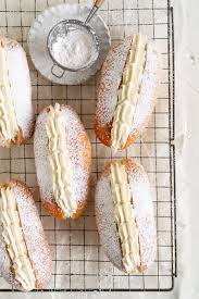Cream Buns With Vanilla Bean Whipped Cream And Raspberry Jam A Baked Version Of The New Zealand Classic Bakery Jam Doughnut Cream Bun Easy Donut Recipe Baking