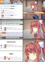 If you like the game buy the anime. Xd Please Make More Of These Type Of Monika Memes I Love Them Literature Club Literature Psychological Horror