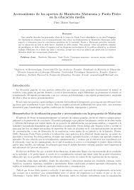 El pensamiento educativo de humberto maturana biografía humberto maturana romesín nace en santiago de chile en 1928 de una familia muy humilde, estudia medicina. Pdf Acercamiento De Los Aportes De Humberto Maturana Y Paulo Freire En La Educacion Media