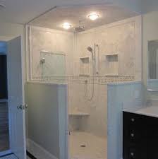 Half Wall Shower This Is How Your Door Will Open No Shower Curtain Half Wall Shower Shower Curtain Decor Half Walls