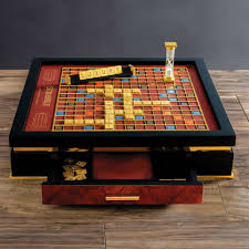 18k Gold Plated Luxury Scrabble Scrabble Board Game Gaming Table Diy Scrabble Board