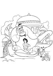 Genie coloring pages for kids online. Online Coloring Pages Coloring Aladdin With A Genie Coloring