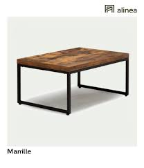 table basse rectangle effet bois et acier marron manille table basse table basse mobilier de salon meuble deco