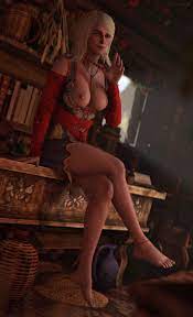 3d absurdres areolae bomyman breasts cd projekt red female female  only highres keira metz nipples solo source filmmaker the witcher (series)  the witcher 3: wild hunt 