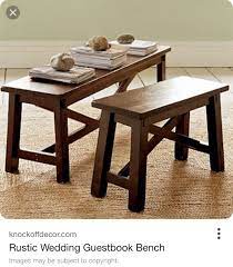 Pin By Iggy C On Wedding Guest Book Rustic Bench Furniture Coffee Table Pottery Barn