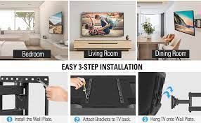 Vivo under above vesa back of tv wall mount shelving bracket with tilt, dvd player, cable box, stereo, and av component ahier cable box shelf for wall mounted tv, cable box shelf, tv top shelf, mount on desktop computer monitor to hold cable boxes, media boxes, game console black. Amazon Com Mounting Dream Tv Mount Tv Wall Mount With Swivel And Tilt For Most 32 55 Inch Tv Full Motion Tv Mount With Articulating Dual Arms Max Vesa 400x400mm 99 Lbs Loading 16