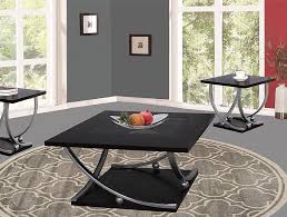 Churanty black highlight glass top cocktail coffee t. Contemporary Style In A Black Finish 3 Piece Occasional Table Set All Nations Furniture
