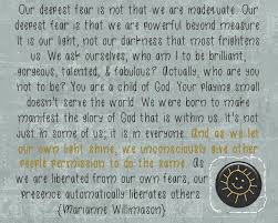 Responding to a threat by her school's principal, akeelah participates in a spelling bee to avoid detention for her many absences. Marianne Williamson Quote From Akeelah And The Bee Our Deepest Fear Is Not That We Are Inadequate Our Deepest Bee Quotes Words Marianne Williamson Quote