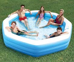 Summer Waves 10 Octagonal Inflatable Family Pool Big Lots Family Inflatable Pool Inflatable Pool Family Pool