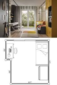 In this room layout, the desk is tucked into a nook underneath the bedroom window. 10 Awesome Layouts For A Bedroom With A Desk Home Decor Bliss