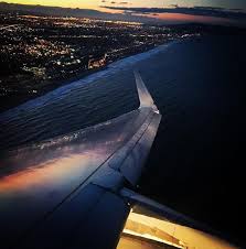 Sunrise Views Over The Pacific Ocean On This Tuesday Takeoff Where Are Your Travels Taki Los Angeles International Airport Airplane View Traveling By Yourself
