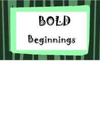 Bold Beginnings Anchor Chart Worksheets Teaching Resources