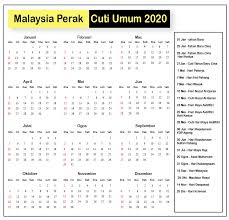 Senarai cuti umum ini adalah berdasarkan rujukan pelbagai sumber termasuk kalendar 2021 dan takwim persekolahan terkini kpm. Perak Cuti Umum Kalendar 2020
