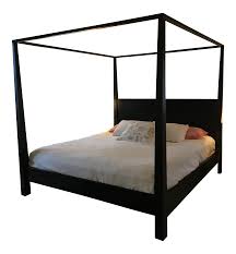 Queen canopy bed canopy bed frame queen beds canopy beds wood canopy canopy bedroom home depot naples kings home. Crate Barrel Pavilion King Canopy Bed Chairish