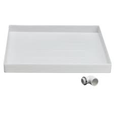 Mustee Durapan 24 5 In X 24 5 In Washing Machine Pan With 1 In Furnished Drain Adapter Washing Machine Pan Washing Machine Apartment Washer Dryer