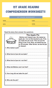 Printable reading passages with comprehension and vocabulary questions. 1st Grade Reading Comprehension Worksheets 9 Worksheets Free