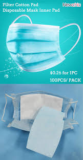 100 Pieces Disposable Mask Inner Pad Pm2 5 Filter Cotton Pad In 2020 Cotton Pads Mask Diy Face Mask