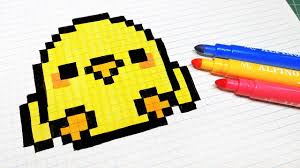 Pixel art facile disney kawaii. Handmade Pixel Art How To Draw A Kawaii Chick Pixelart Youtube