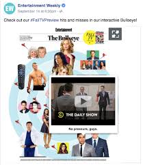 With the transition to a new monthly frequency, readers can expect more of what they love: Image Of The Week Interactive Fall Tv Preview On Facebook By Entertainment Weekly