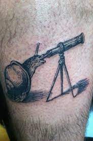 Tattoo By Brucius Telescope Tattoo Black Ink Tattoos Tattoos