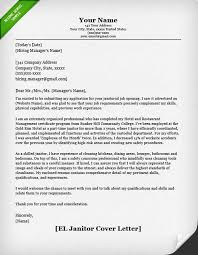 Cover Letter Janitorial Service Janitor Cover Letter Sample