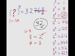 Easycal Cubic Root Trick To Easily Find Cube Roots Where Cube Root Value Lies Between 1 100 Wmv Math Videos How To Find Out Pre Algebra