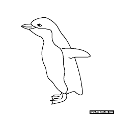Coloring page little sitting baby penguin. Baby Penguin Coloring Page