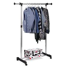Organize your wardrobe with the whitmor adjustable garment rack. Rukerway Heavy Duty Garment Rack Single Rail Adjustable Clothing Rack Supreme Rolling Rack Laundry Drying Rack Chrome Finish Single Rail Buy Online In Botswana At Botswana Desertcart Com Productid 63472547